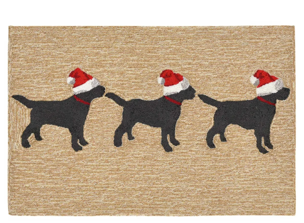 Frontporch 3 Dogs Christmas Indoor/Outdoor Area Rug