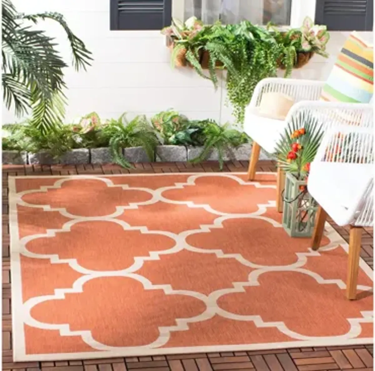 Courtyard Morocco Indoor/Outdoor Area Rug