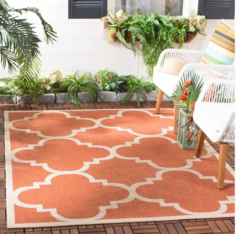 Courtyard Morocco Indoor/Outdoor Area Rug in Terracotta by Safavieh