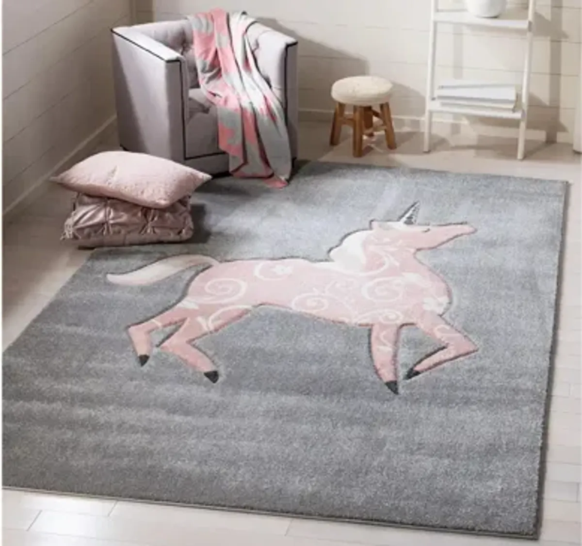 Carousel Unicorn Kids Area Rug