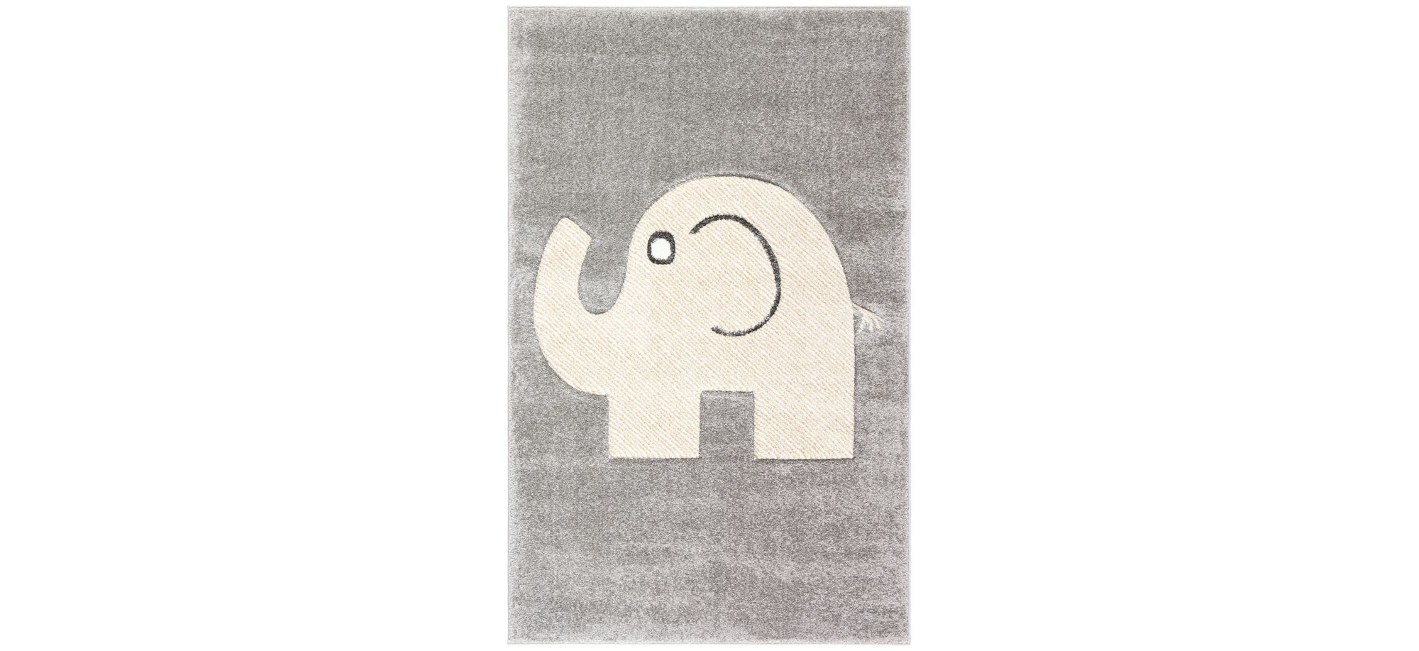 Carousel Baby Elephant Kids Area Rug in Gray & Ivory by Safavieh