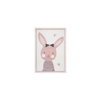 Carousel Bunny Kids Area Rug in Ivory & Pink by Safavieh