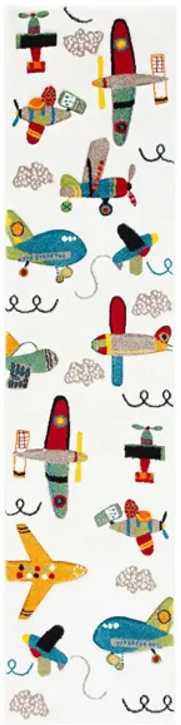 Carousel Planes Kids Runner Rug
