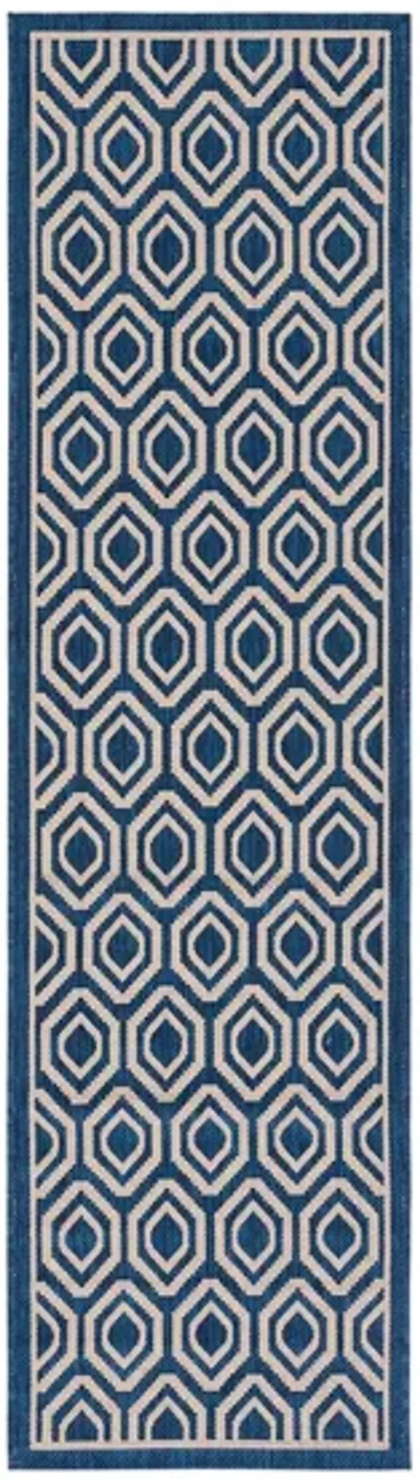 Courtyard Diamonds Indoor/Outdoor Runner Rug