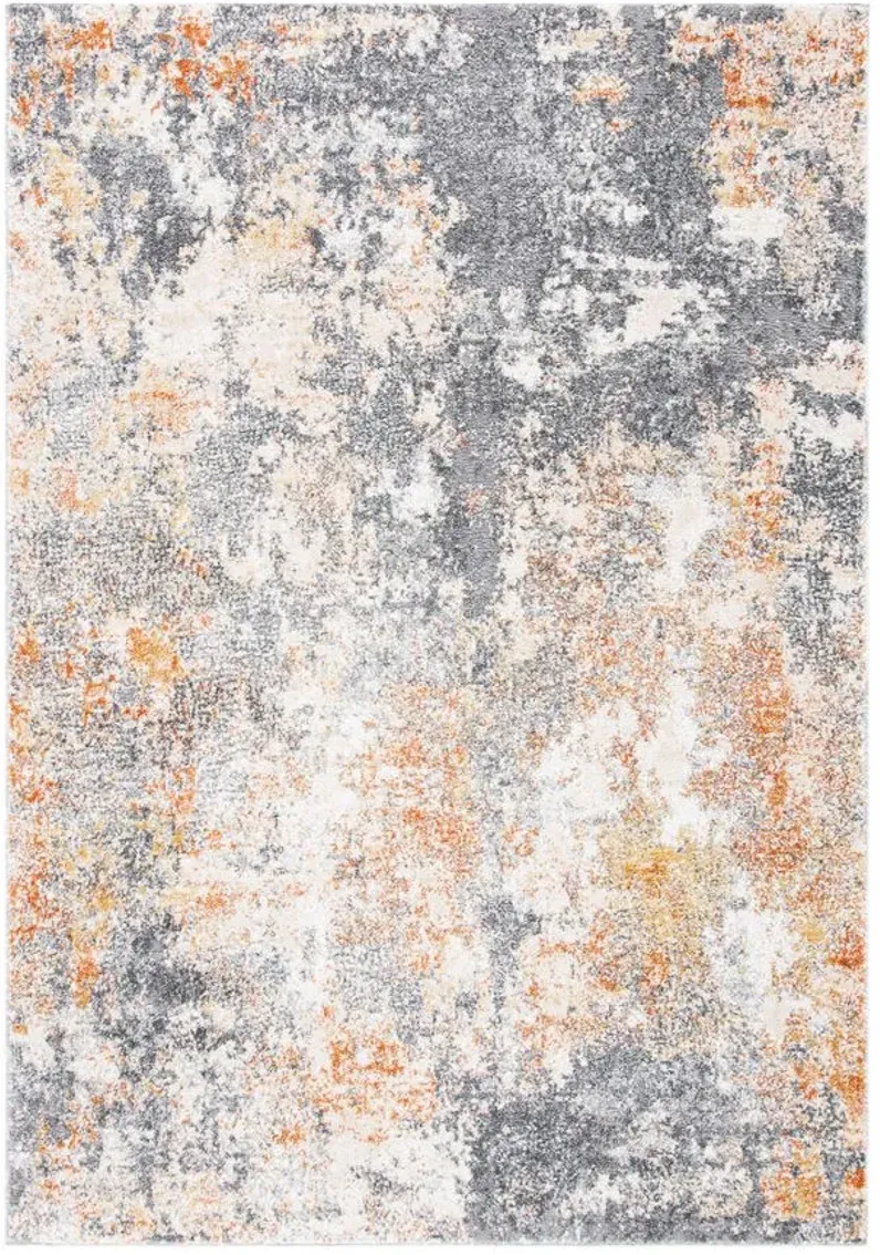 Iommi Area Rug in Gray & Orange by Safavieh