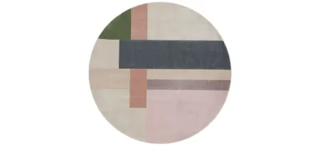Orwell Round Area Rug in Ivory/Charcoal by Safavieh