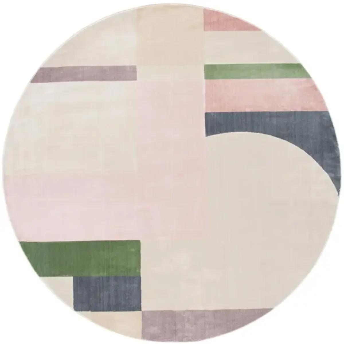 Opula Round Area Rug in Beige/Pink by Safavieh