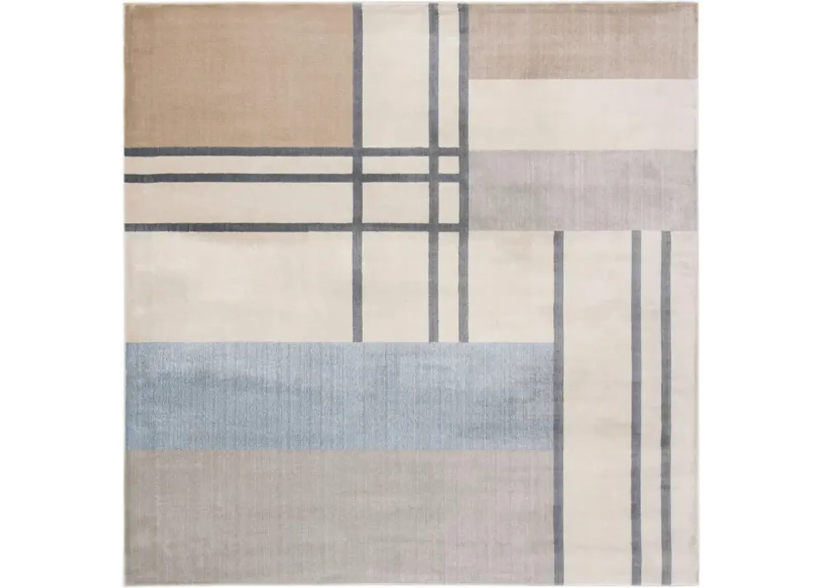 Orianthi Square Area Rug in Ivory/Taupe by Safavieh