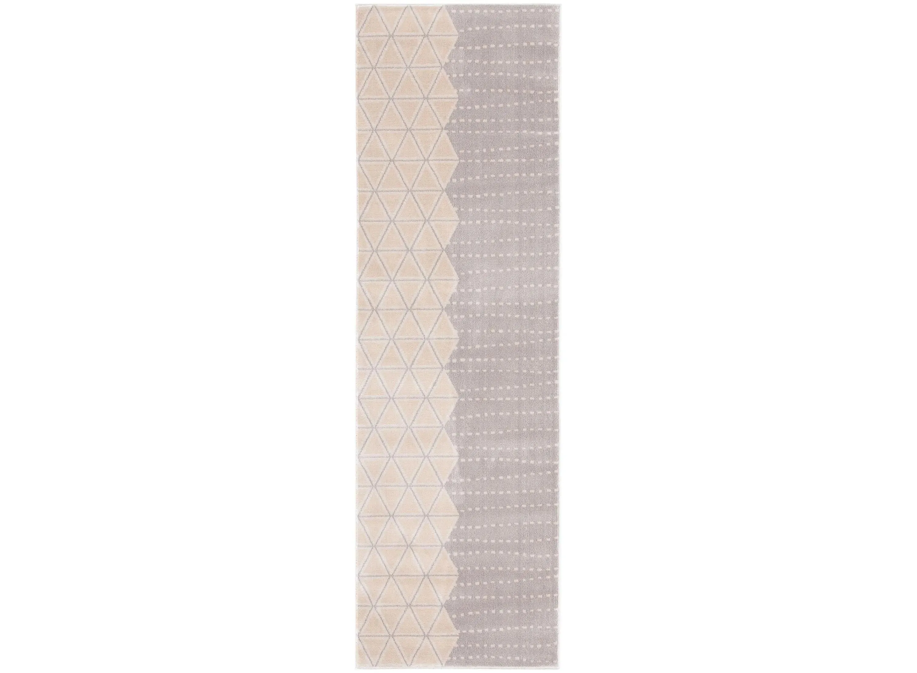 Omnette Runner Rug in Gray/Ivory by Safavieh