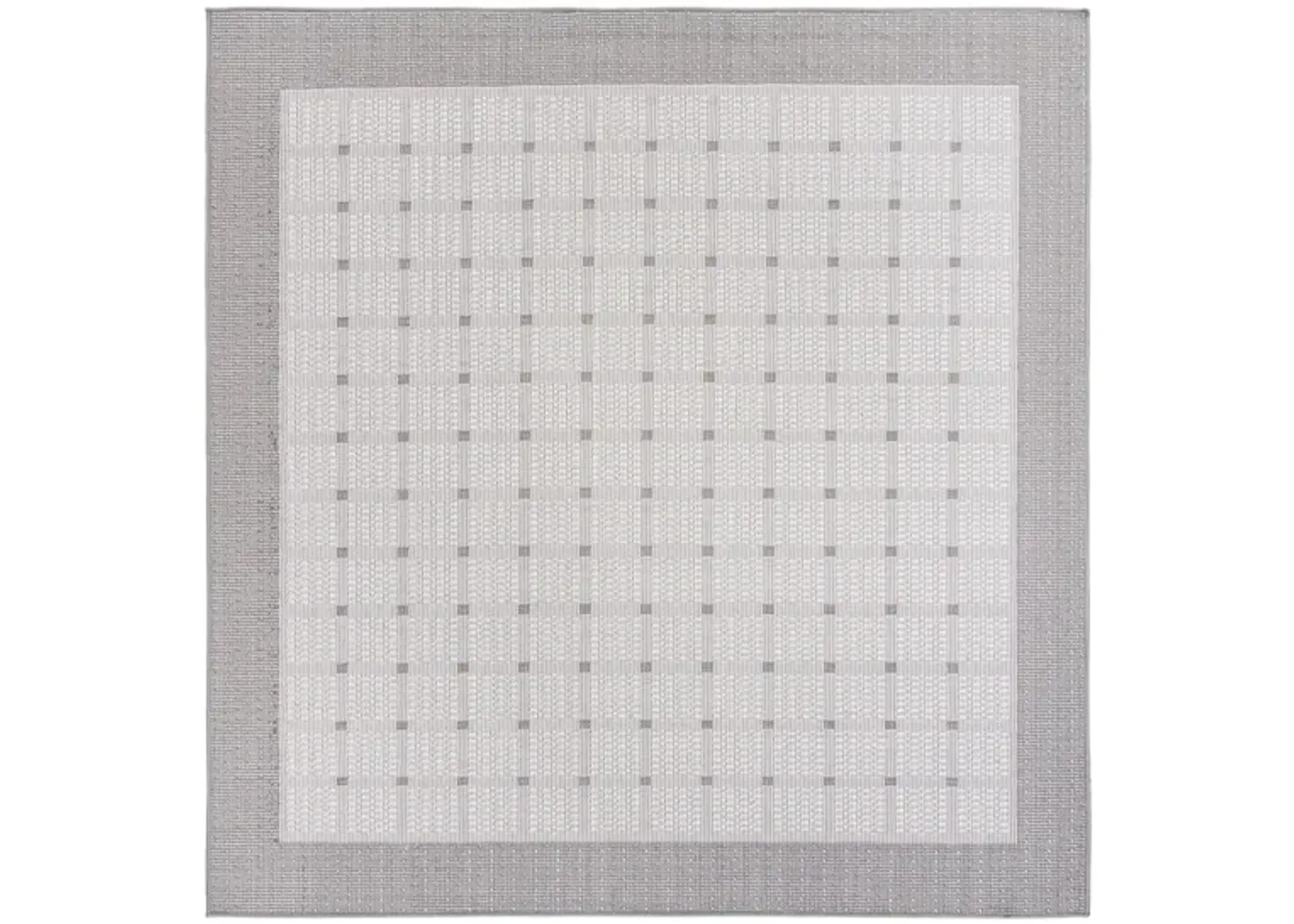 Bermuda Indoor/Outdoor Square Area Rug in Gray & Ivory by Safavieh