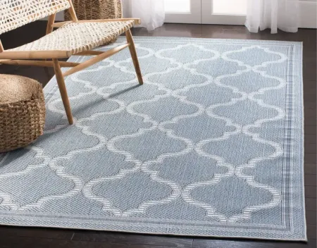 Bermuda Morocco Indoor/Outdoor Area Rug in Light Blue & Ivory by Safavieh