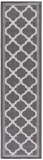 Bermuda Morocco Indoor/Outdoor Runner Rug in Gray & Brown by Safavieh