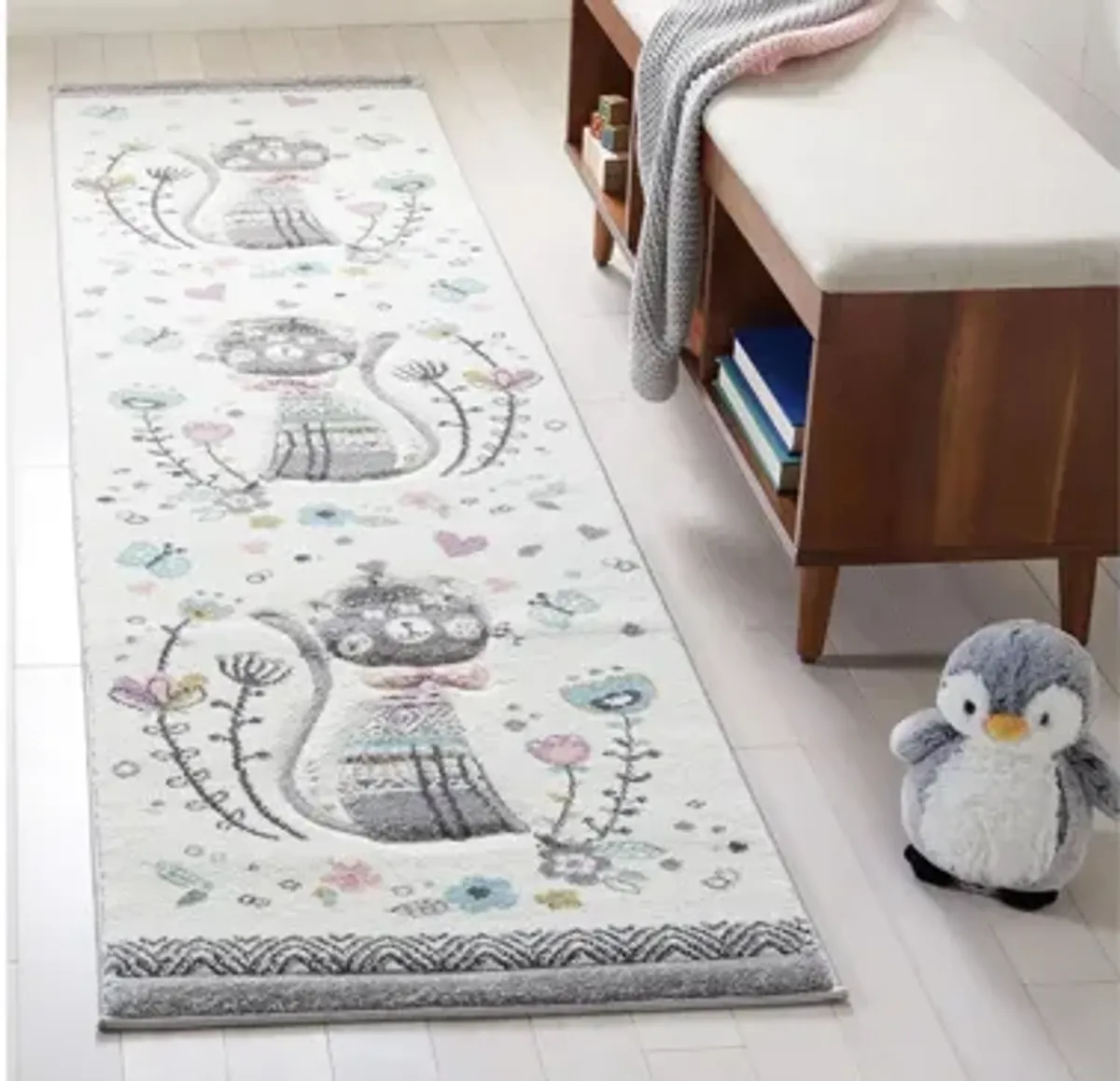 Carousel Cat Kids Runner Rug