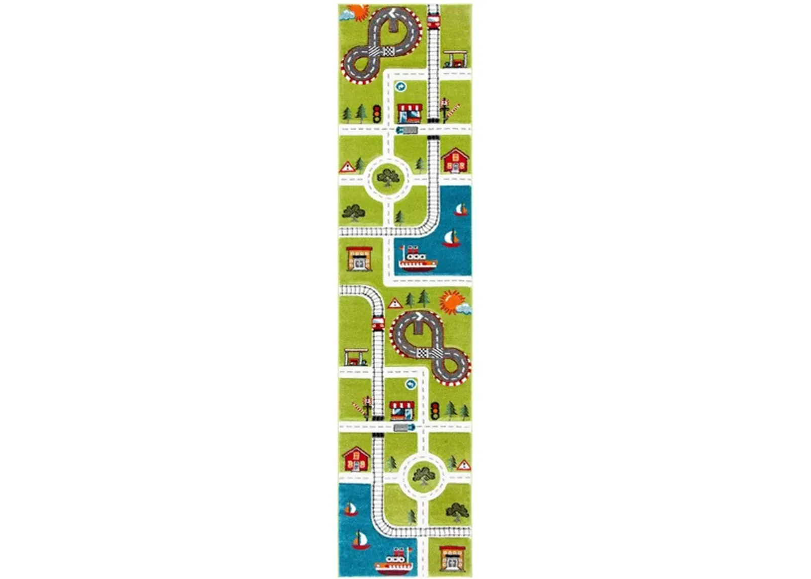 Carousel Cars Kids Runner Rug