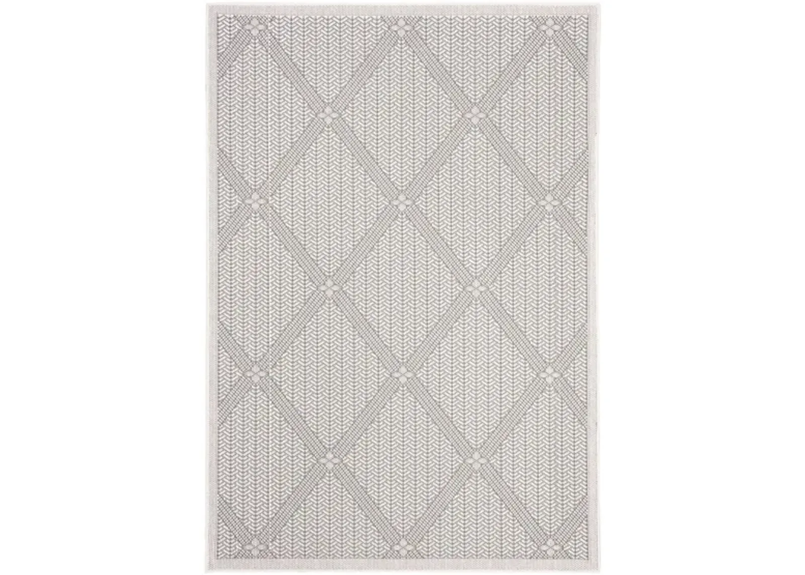 Bermuda Wide Diamond Indoor/Outdoor Area Rug in Cream & Gray by Safavieh