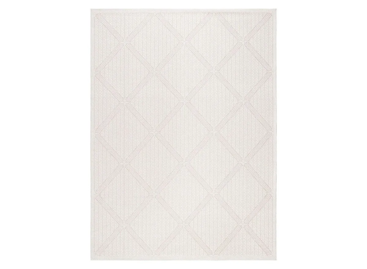 Bermuda Wide Diamond Indoor/Outdoor Area Rug in Cream & Beige by Safavieh