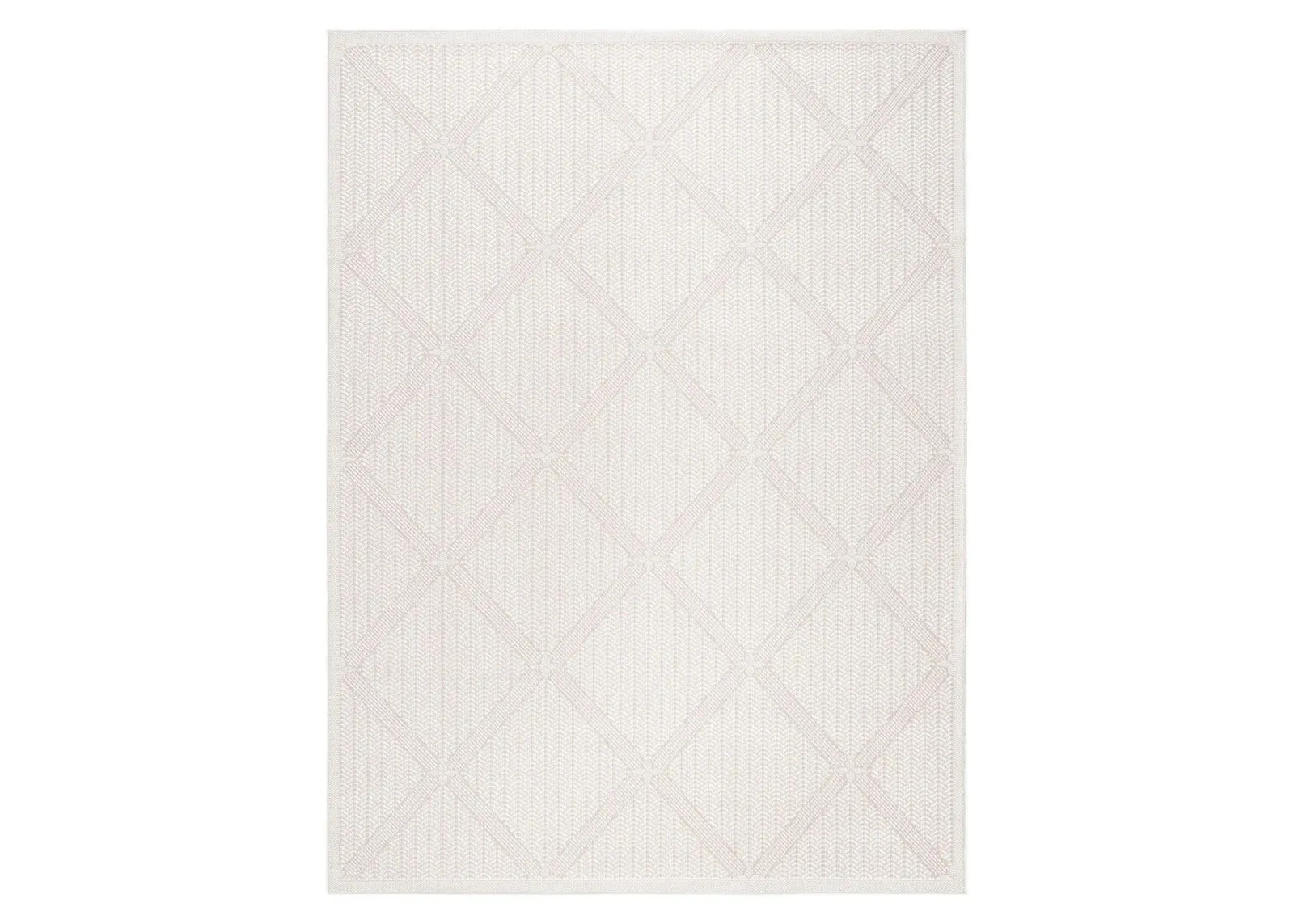 Bermuda Wide Diamond Indoor/Outdoor Area Rug in Cream & Beige by Safavieh