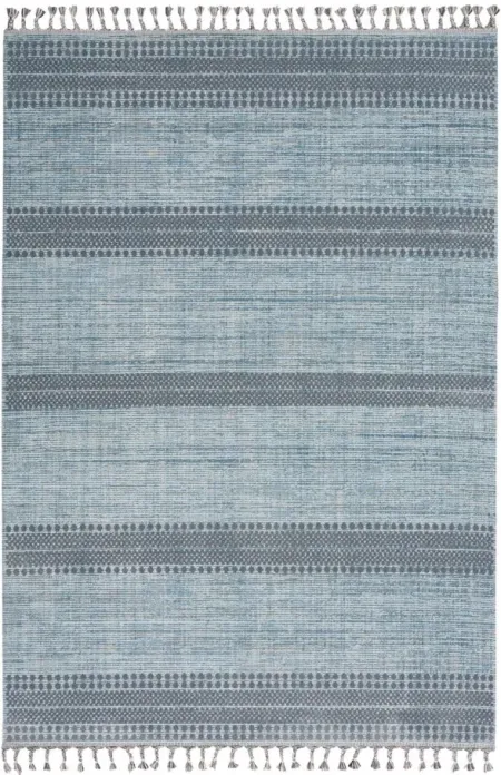 Tangier Area Rug in Light/Blue/Charcoal by Nourison