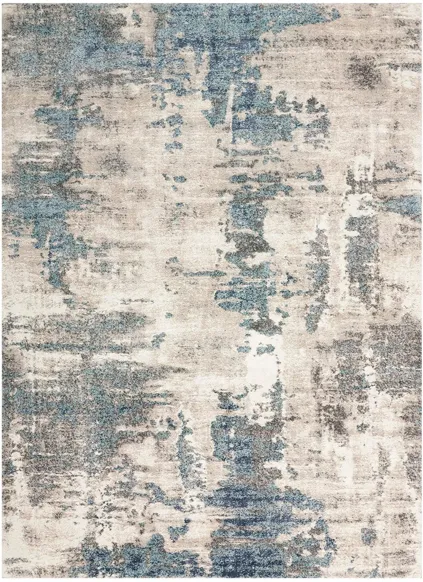 Manor Area Rug in Ivory Blue by Nourison