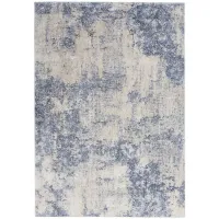 Silky Textures Area Rug in Ivory/Blue by Nourison