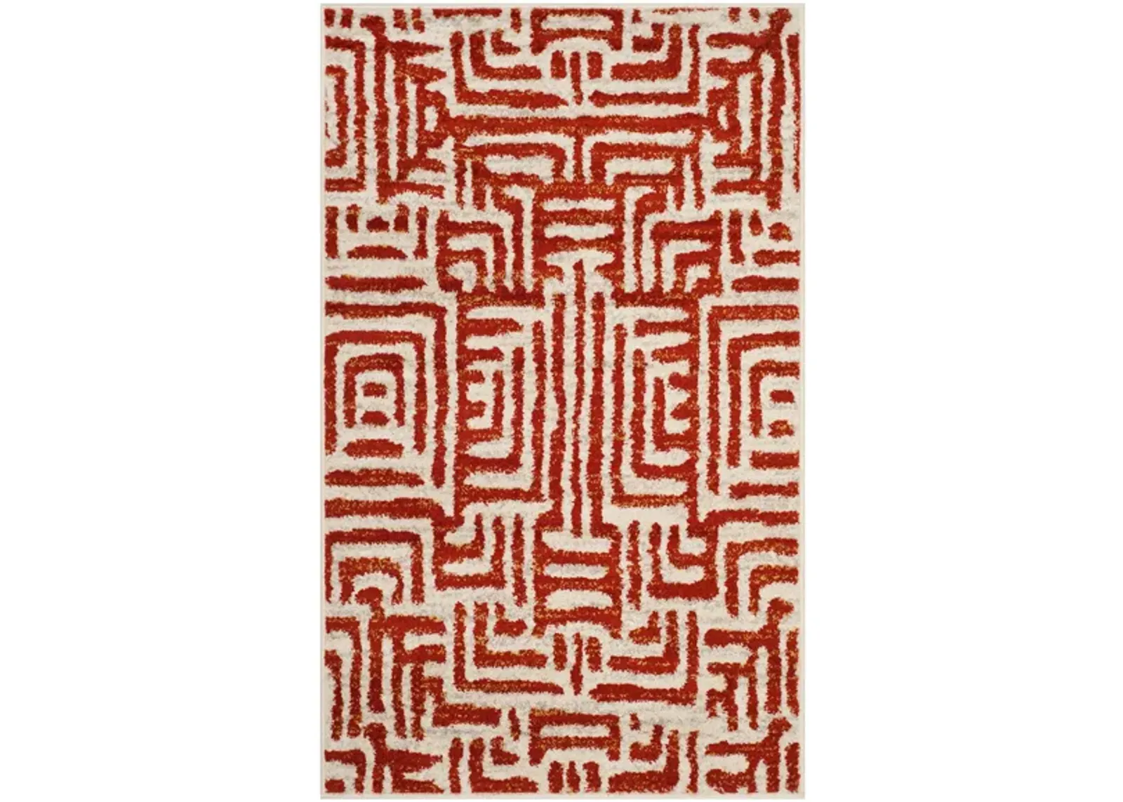 Rhine Red Area Rug in Ivory / Terracotta by Safavieh