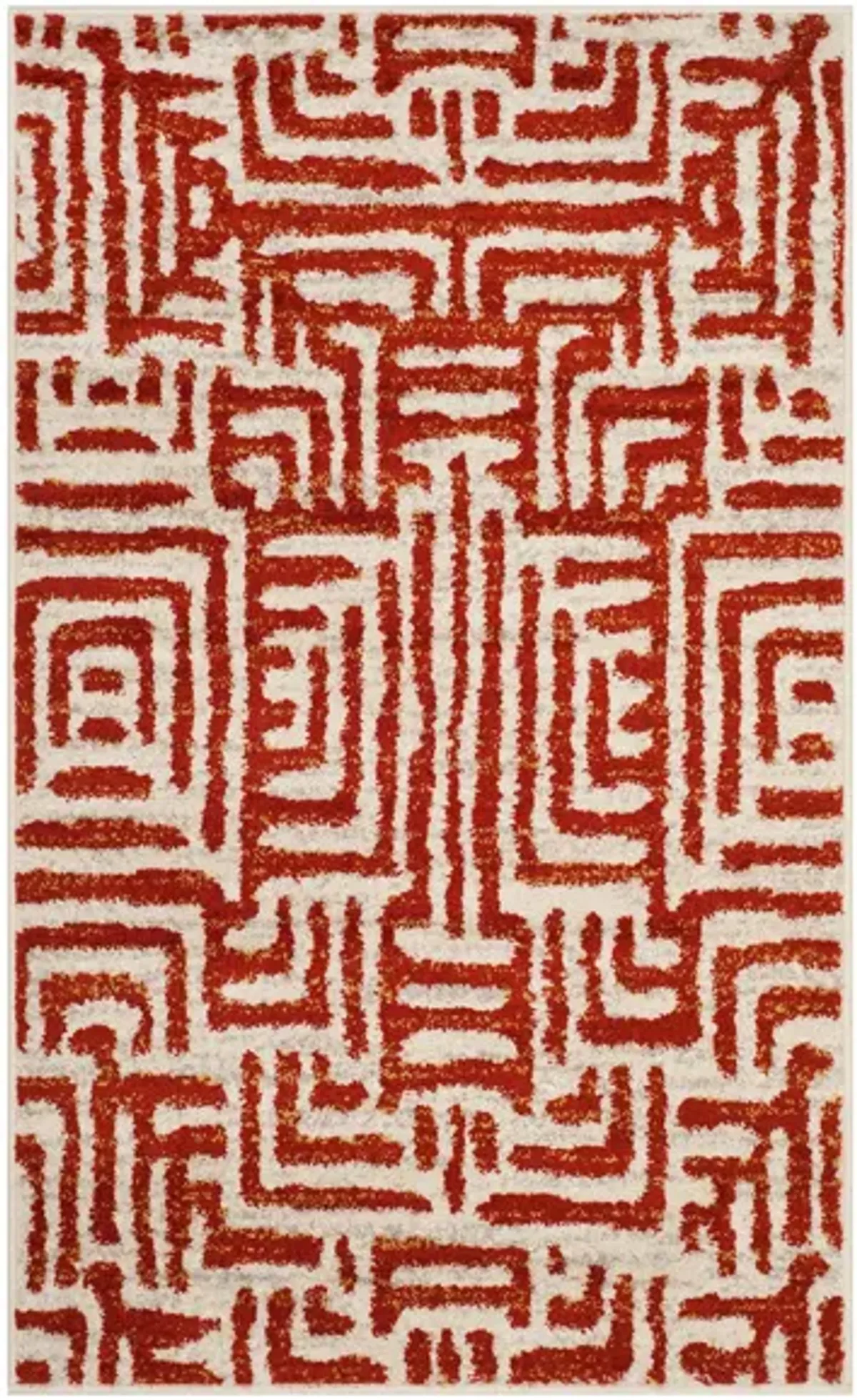 Rhine Red Area Rug in Ivory / Terracotta by Safavieh