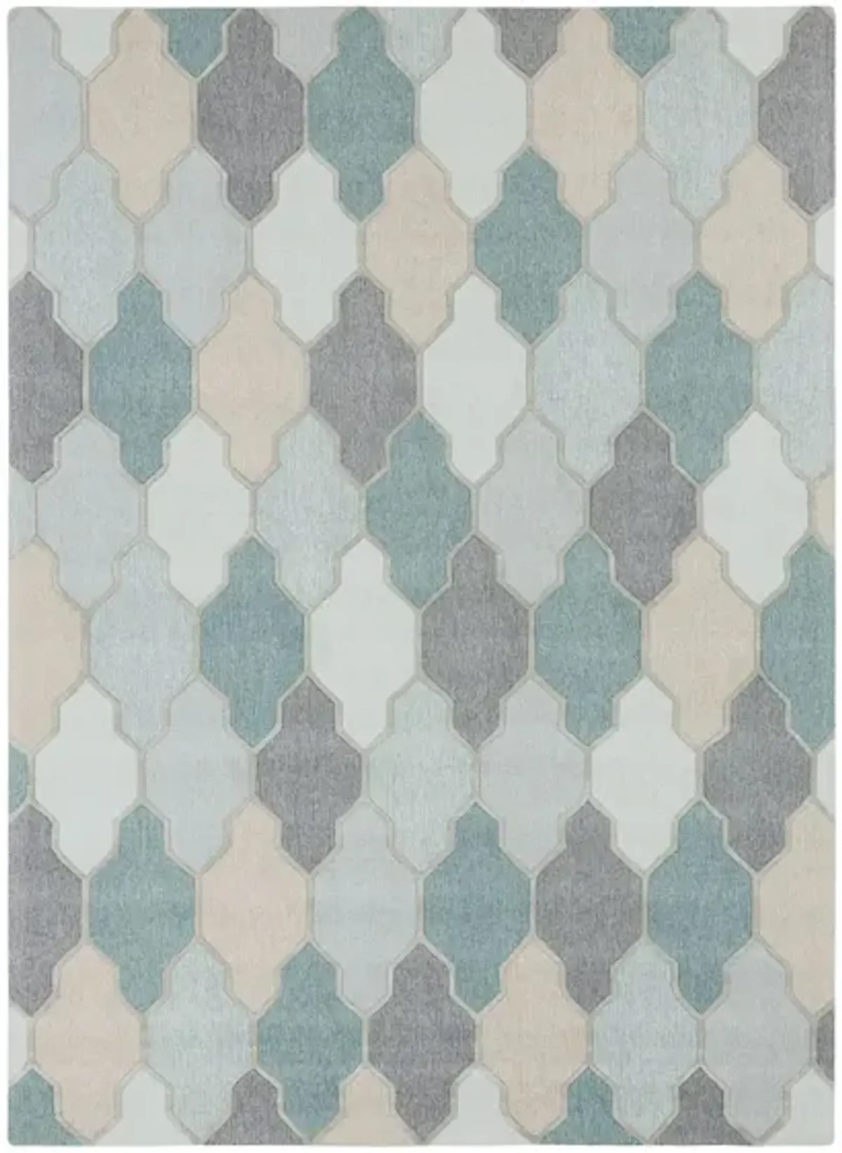 Pollack Area Rug in Medium Gray, Charcoal, Sage, Teal, Sea Foam, Taupe by Surya