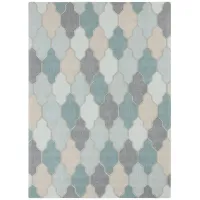 Pollack Area Rug in Medium Gray, Charcoal, Sage, Teal, Sea Foam, Taupe by Surya