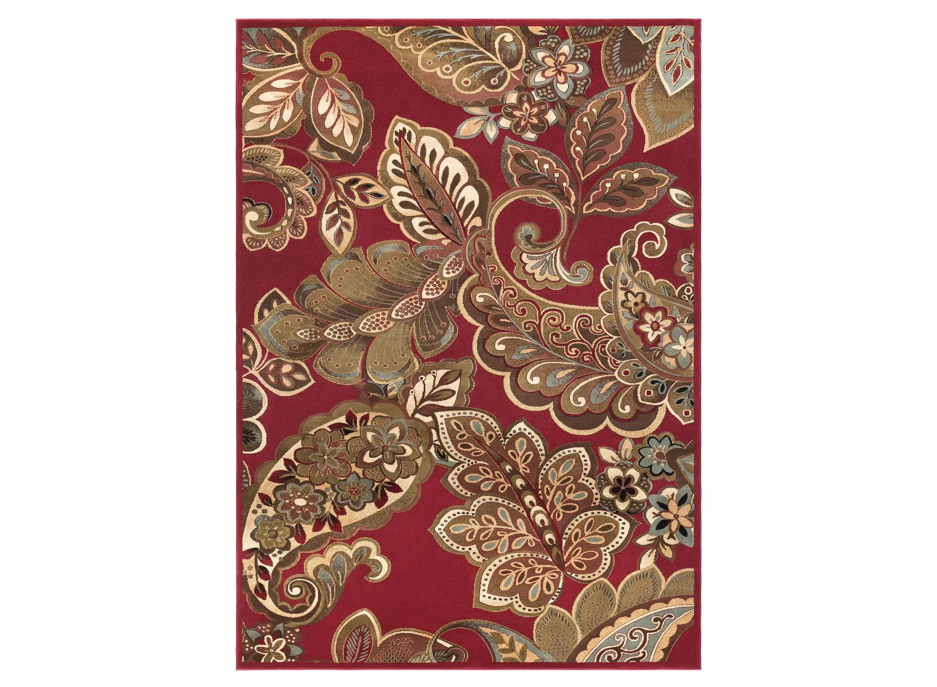 Riley Area Rug in Dark Red, Dark Brown, Camel, Pear, Charcoal, Black, Tan by Surya