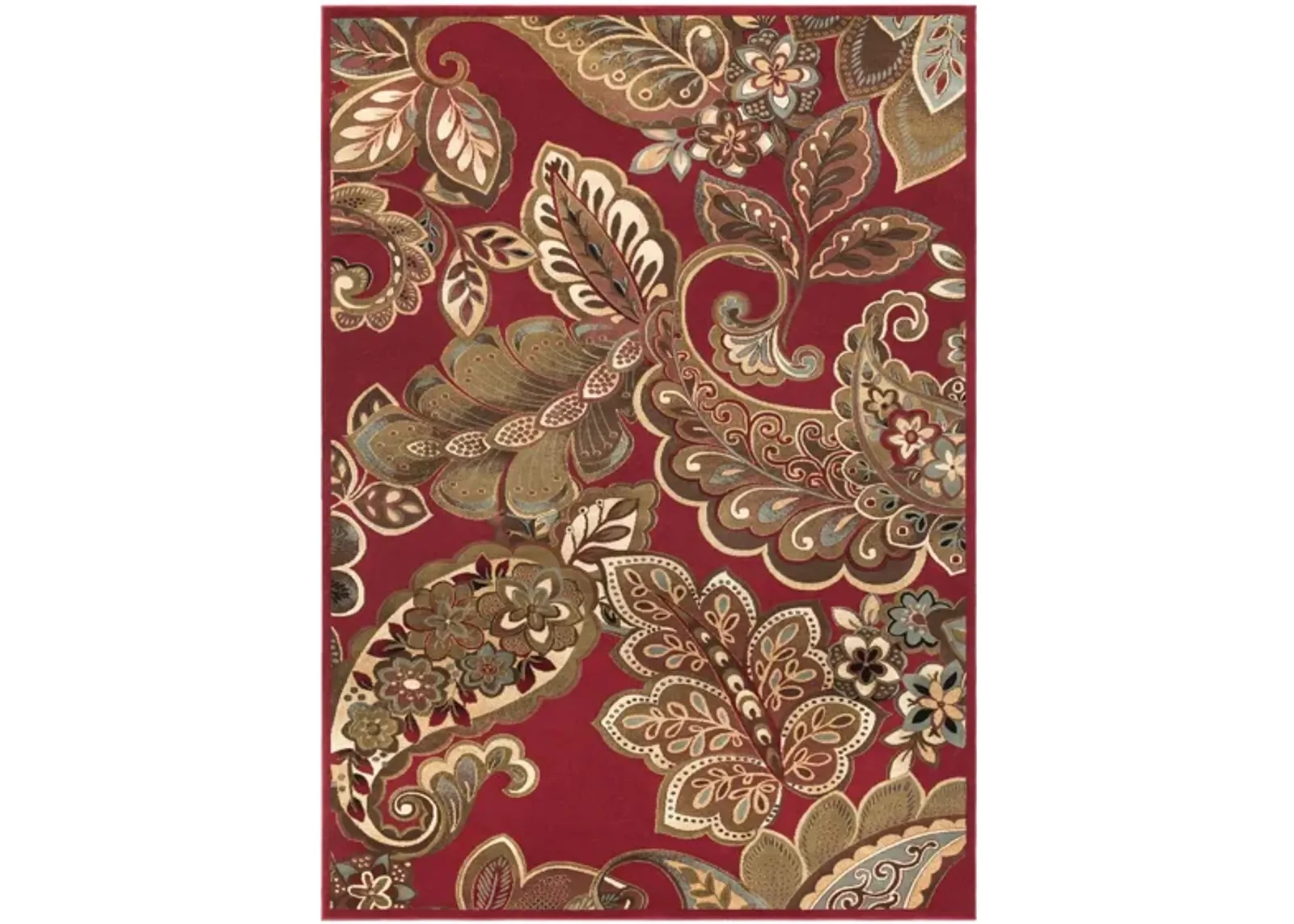 Riley Area Rug in Dark Red, Dark Brown, Camel, Pear, Charcoal, Black, Tan by Surya