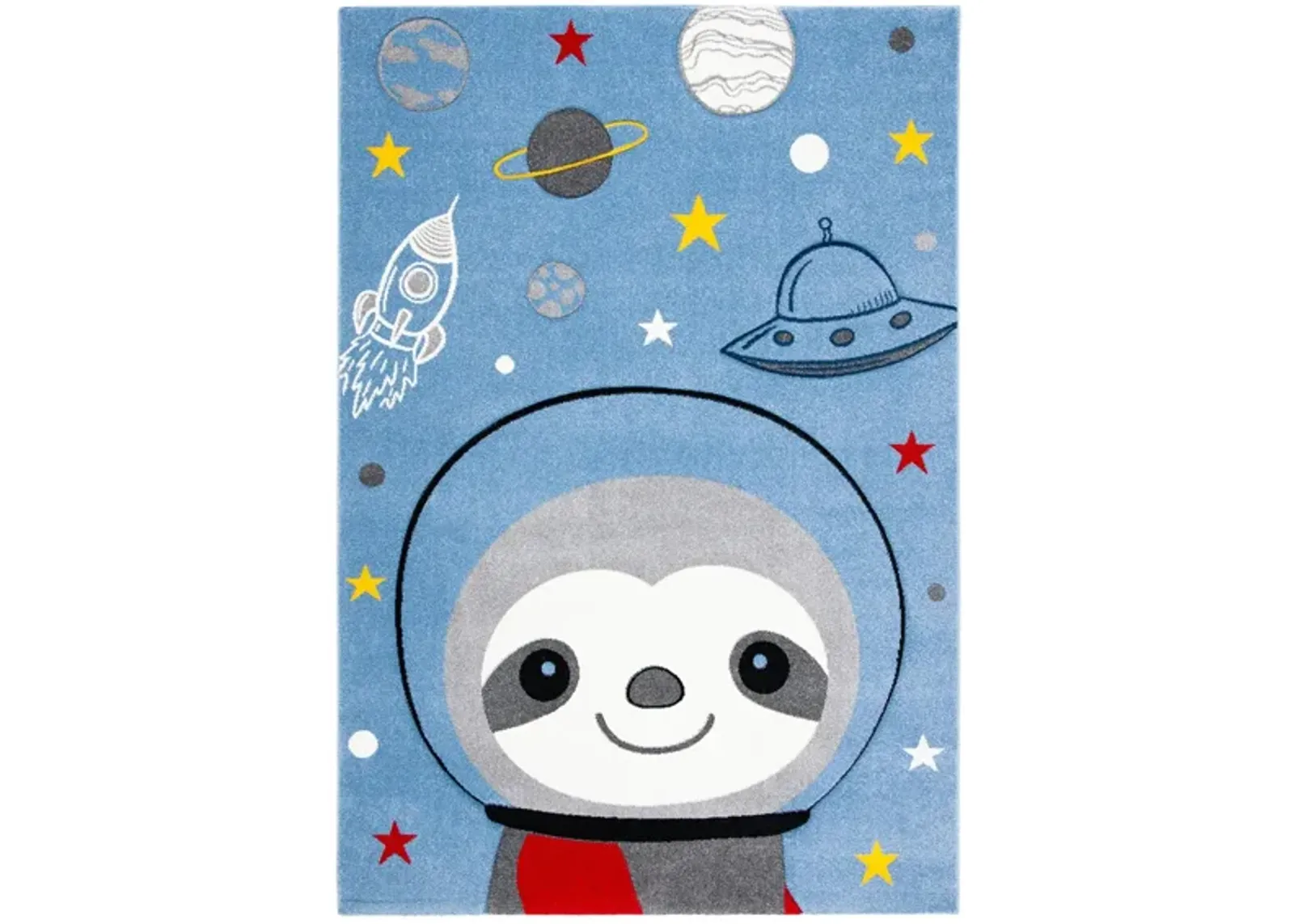 Carousel Sloth Kids Area Rug in Blue & Gray by Safavieh