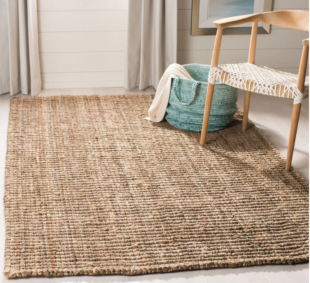 Natural Fiber Area Rug in Natural/Grey by Safavieh