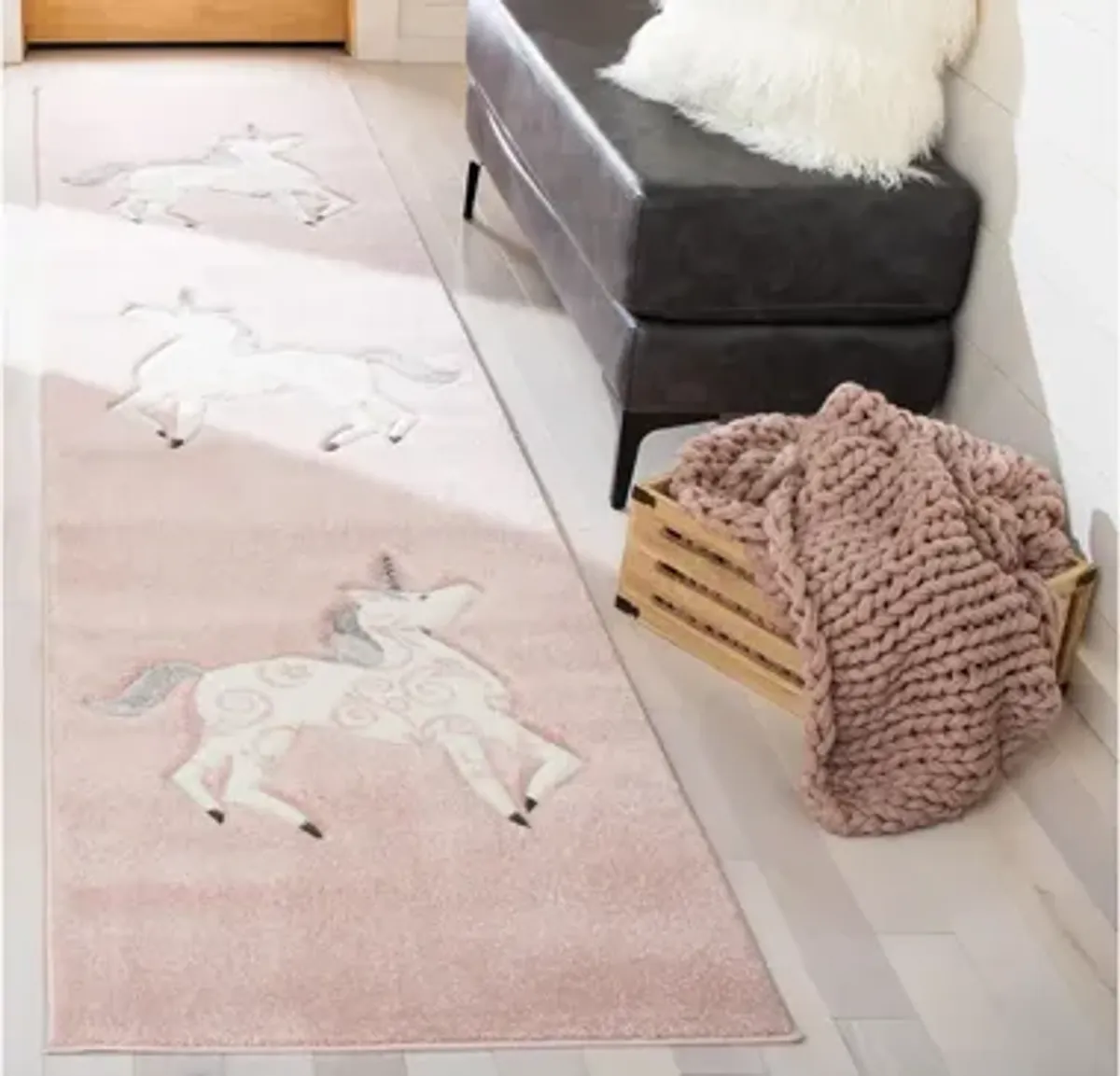 Carousel Unicorn Kids Runner Rug