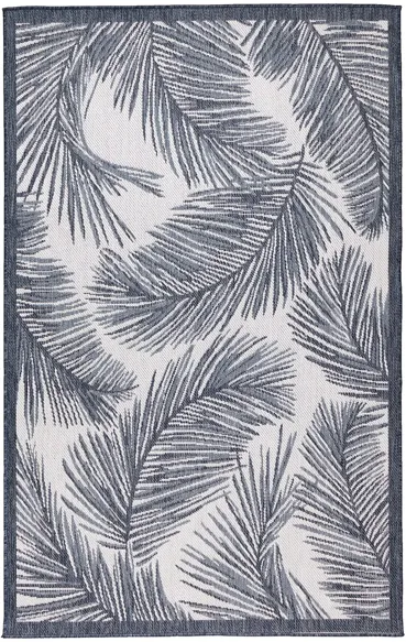 Liora Manne Malibu Palm Indoor/Outdoor Runner Rug in Navy by Trans-Ocean Import Co Inc