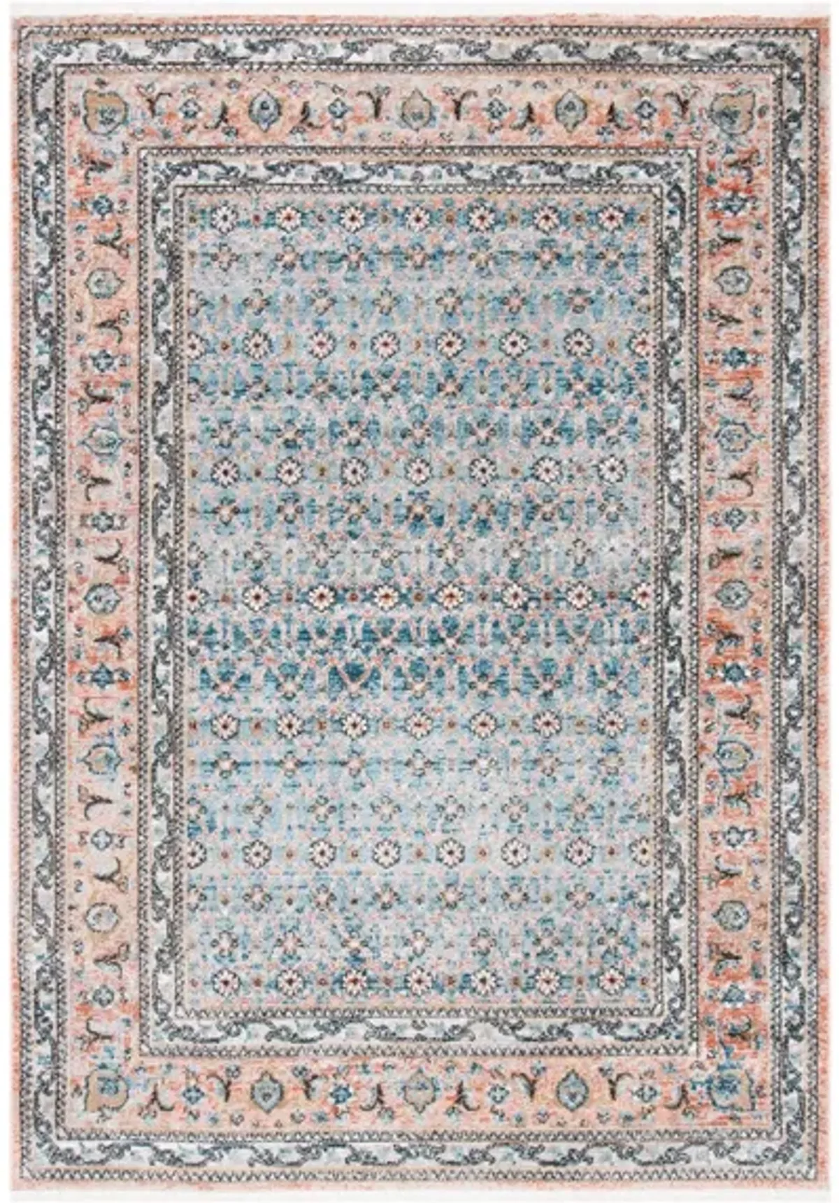 Shivan Area Rug in Blue / Rose by Safavieh