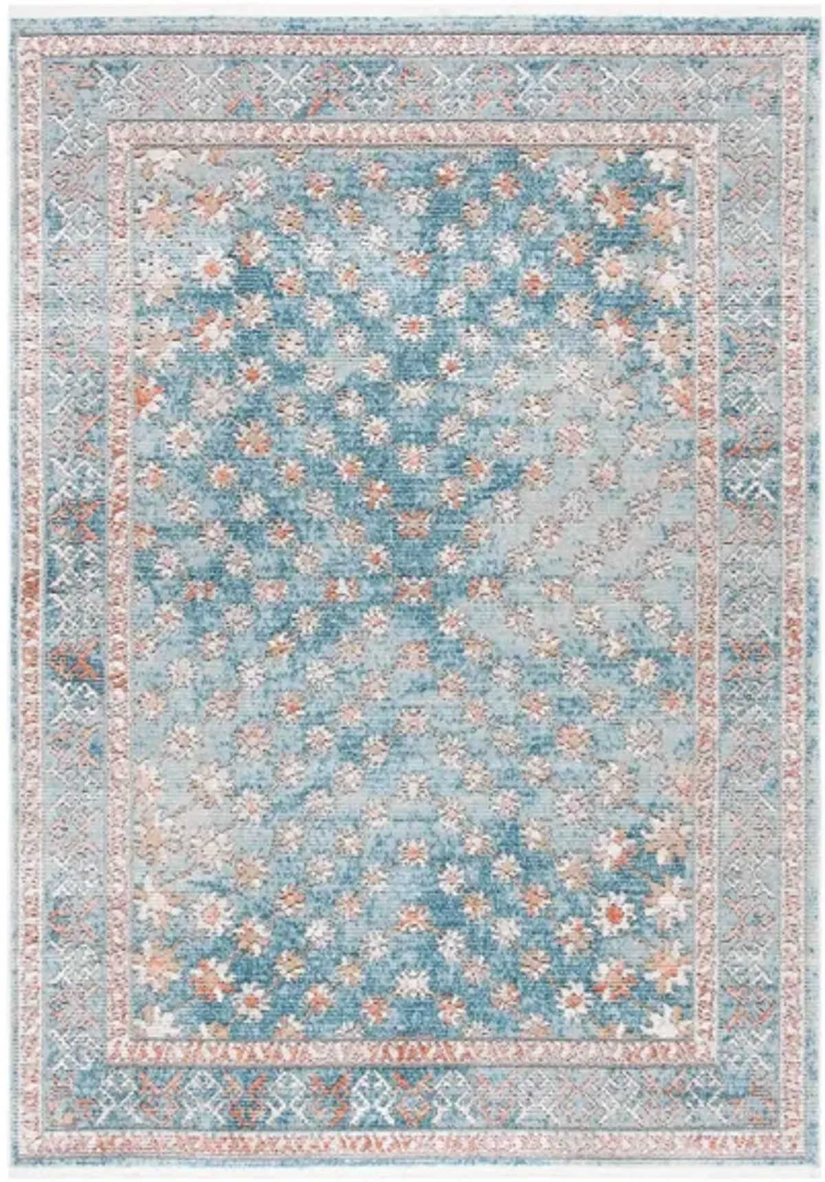 Shivan Area Rug in Blue / Rose by Safavieh