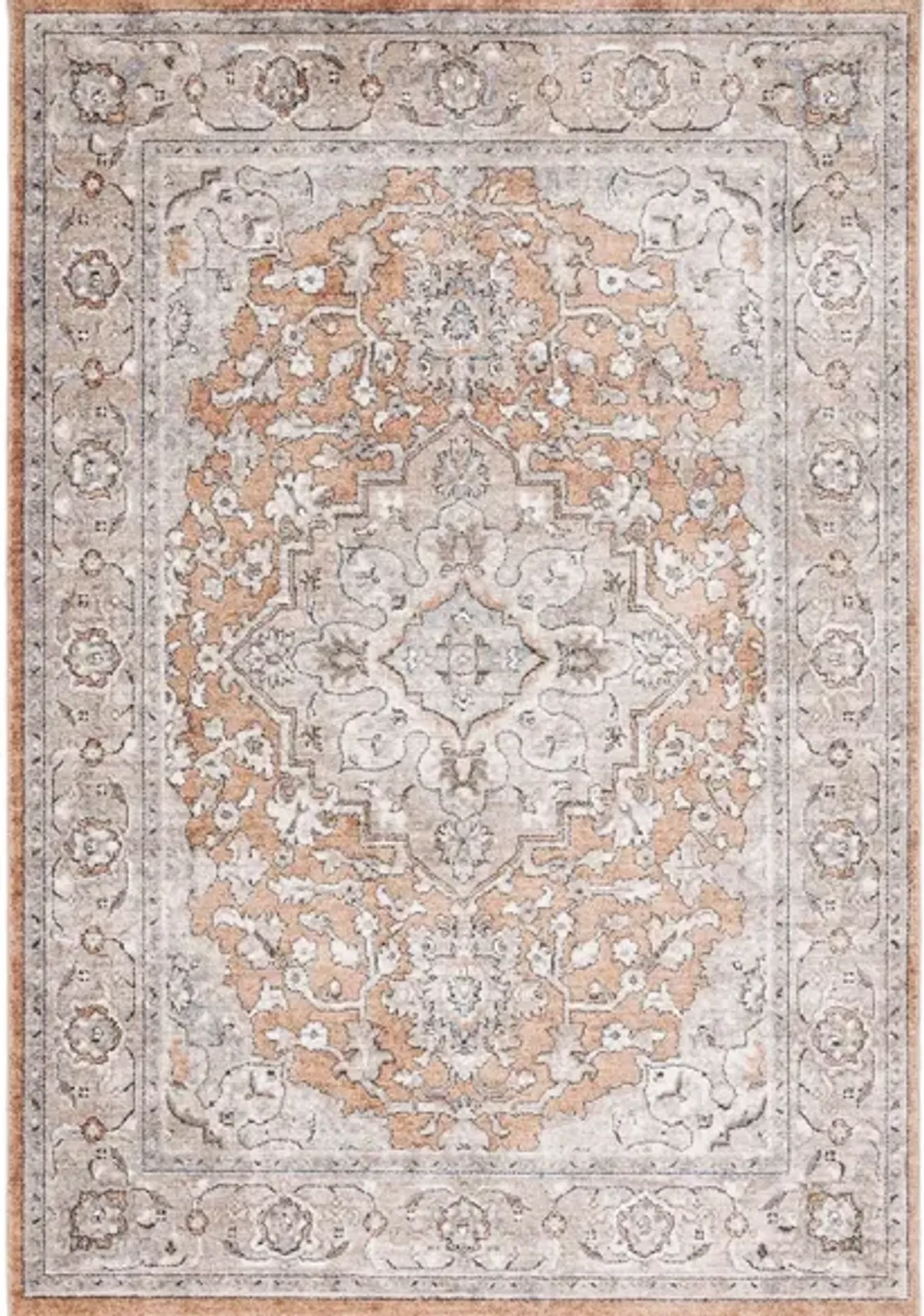 Jasmine Area Rug in Orange & Gray by Safavieh