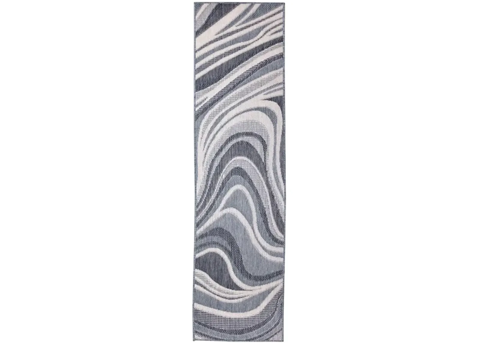 Liora Manne Malibu Waves Indoor/Outdoor Runner Rug in Navy by Trans-Ocean Import Co Inc