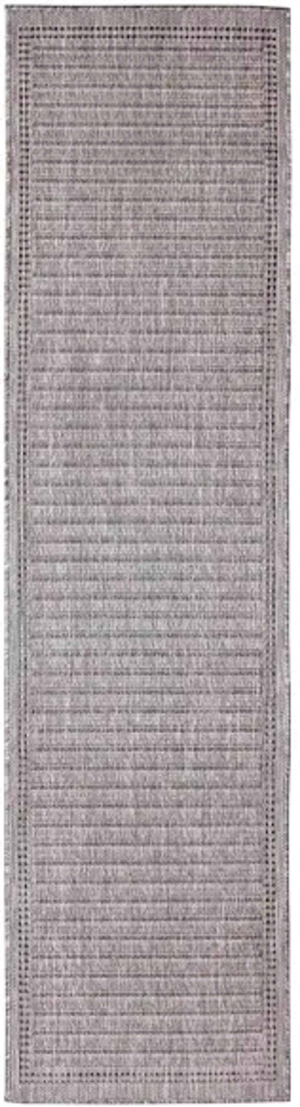 Liora Manne Malibu Simple Border Indoor/Outdoor Runner Rug in Charcoal by Trans-Ocean Import Co Inc