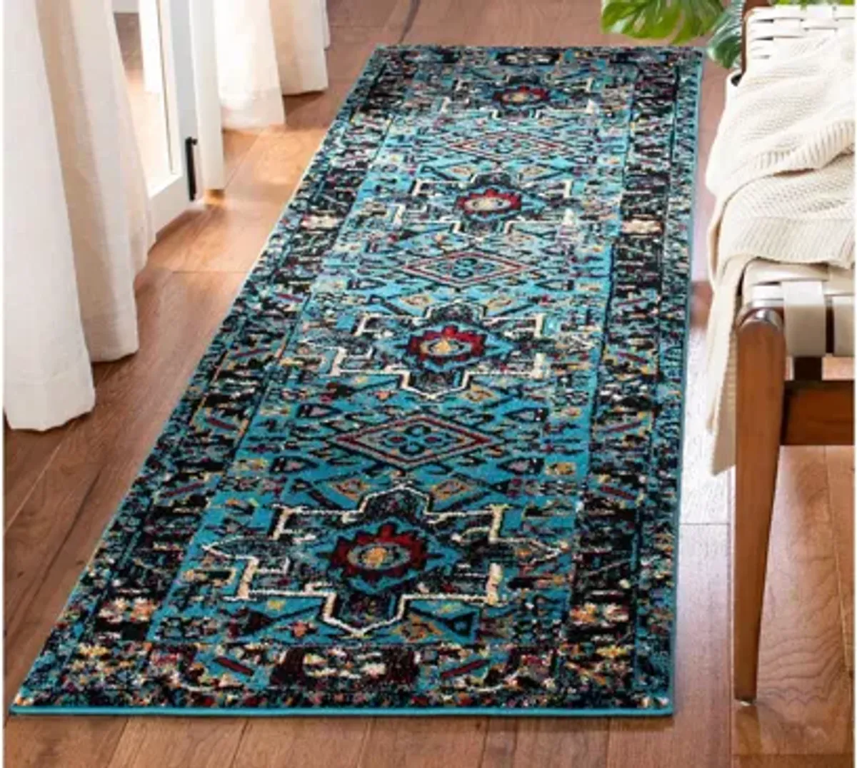 Darius Light Blue Runner Rug