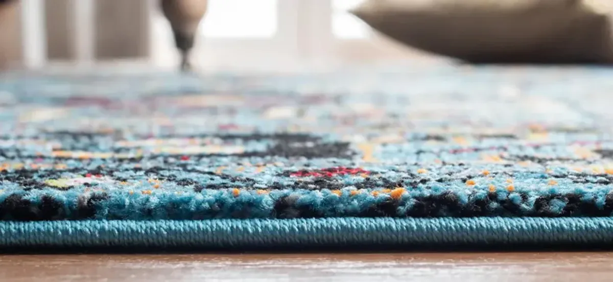 Darius Light Blue Runner Rug