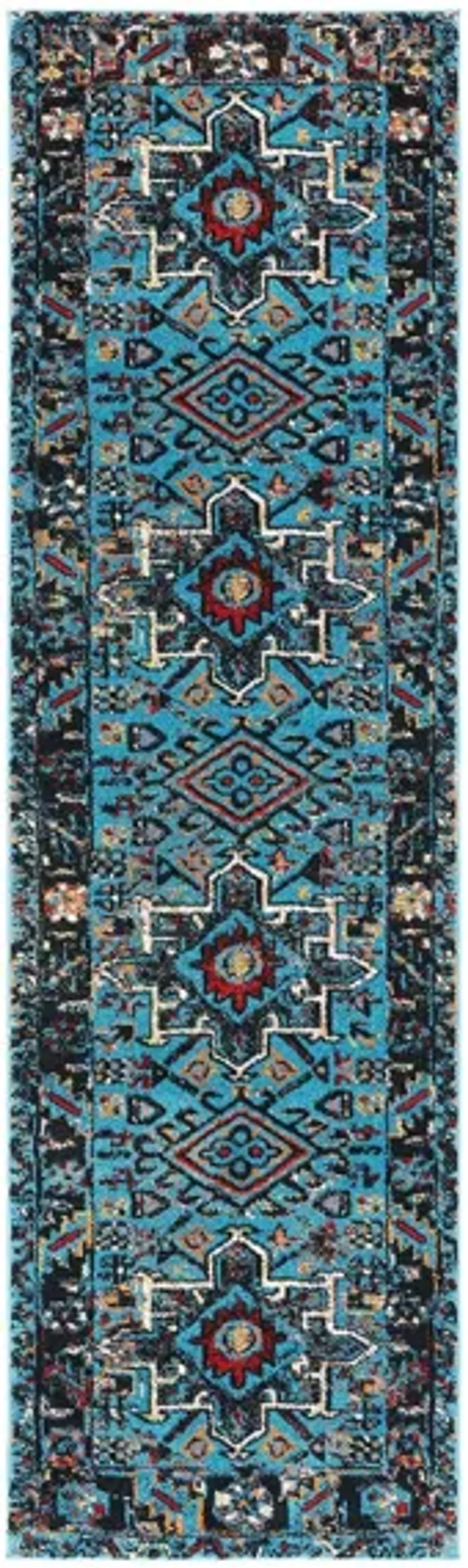 Darius Light Blue Runner Rug