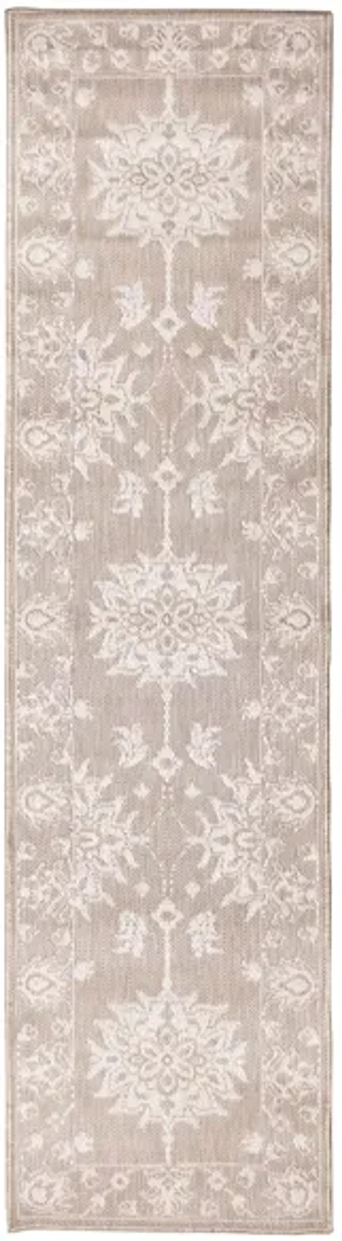 Liora Manne Malibu Kashan Indoor/Outdoor Runner Rug in Neutral by Trans-Ocean Import Co Inc