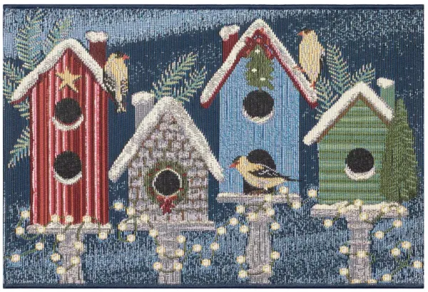 Esencia Birdhouse Holiday Indoor/Outdoor Mat
