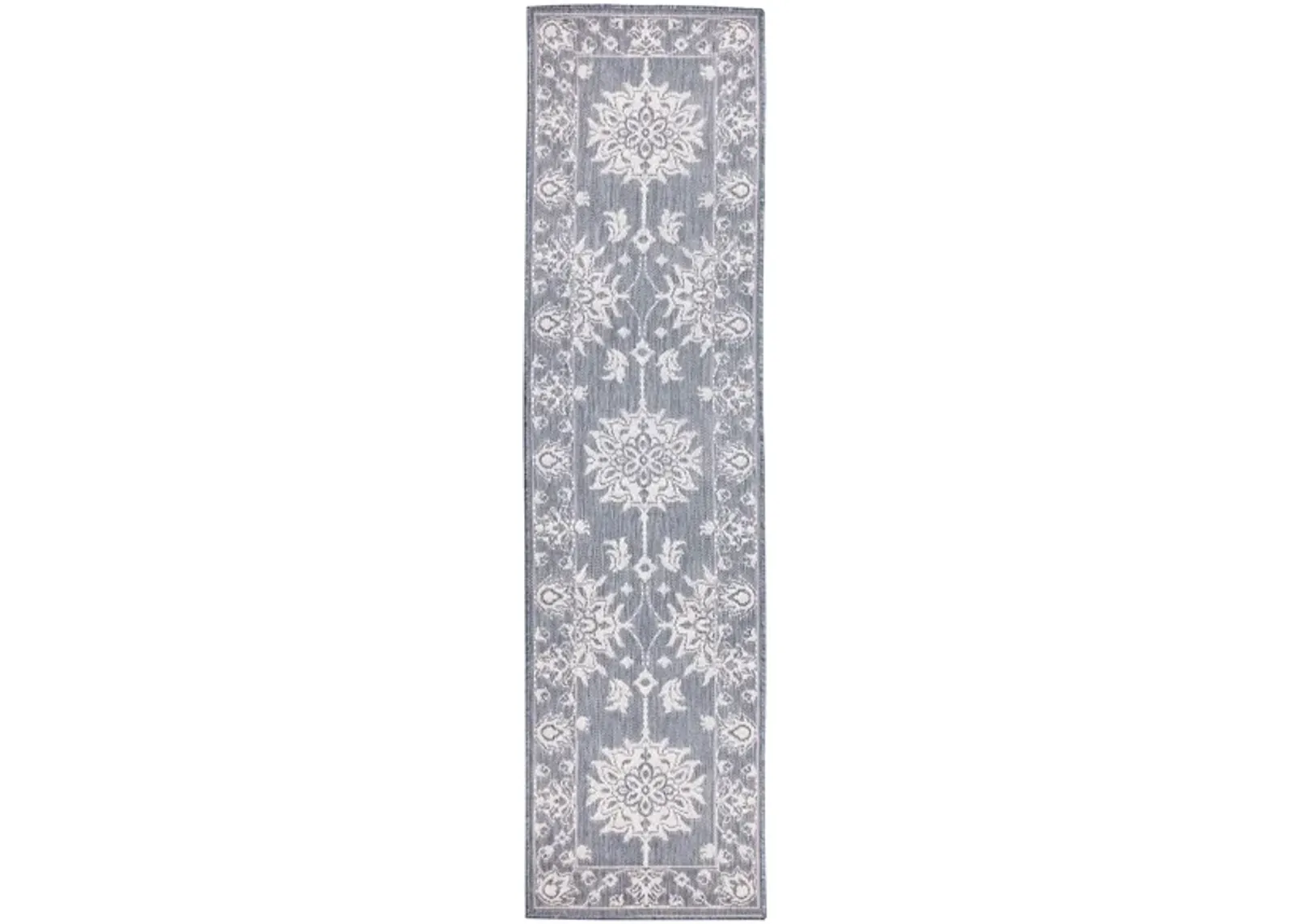 Liora Manne Malibu Kashan Indoor/Outdoor Runner Rug in Slate by Trans-Ocean Import Co Inc