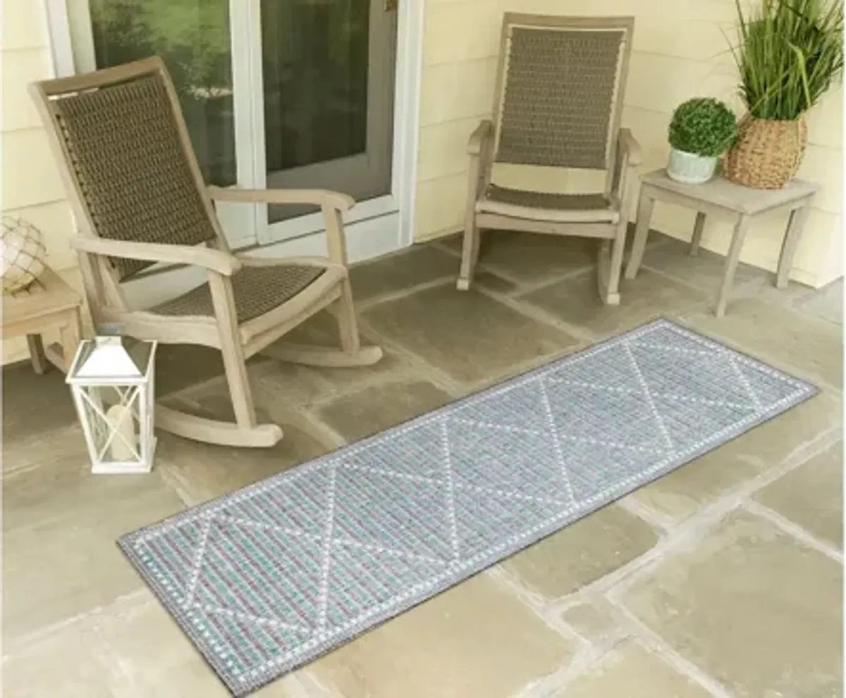 Liora Manne Malibu Checker Diamond Indoor/Outdoor Runner Rug