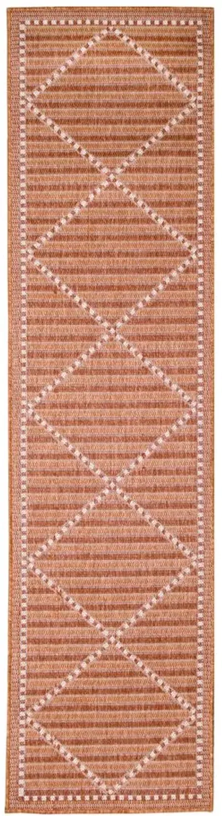 Liora Manne Malibu Checker Diamond Indoor/Outdoor Runner Rug in Clay by Trans-Ocean Import Co Inc