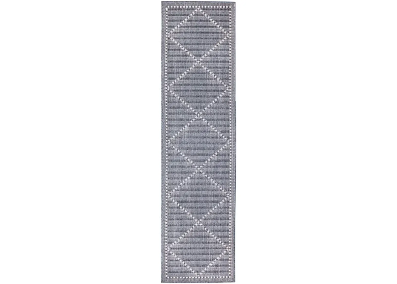 Liora Manne Malibu Checker Diamond Indoor/Outdoor Runner Rug in Navy by Trans-Ocean Import Co Inc