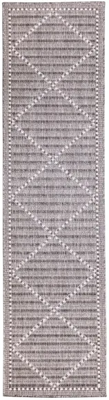 Liora Manne Malibu Checker Diamond Indoor/Outdoor Runner Rug in Charcoal by Trans-Ocean Import Co Inc