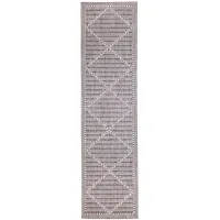 Liora Manne Malibu Checker Diamond Indoor/Outdoor Runner Rug in Charcoal by Trans-Ocean Import Co Inc